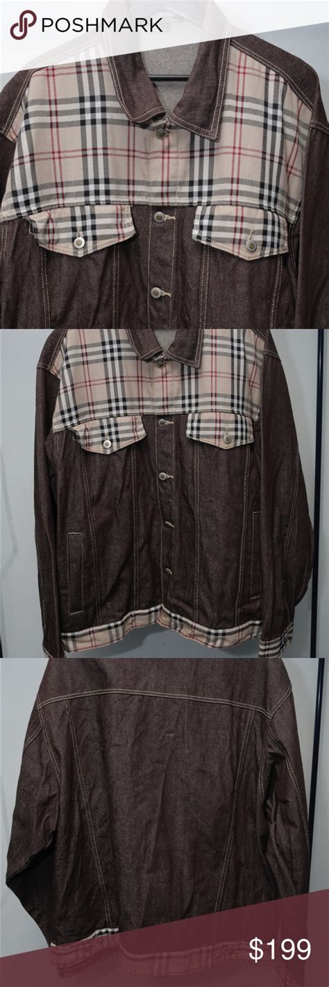 vintage burberry shirt womens|vintage burberry denim jacket.